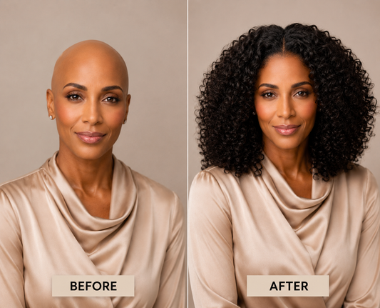 Curly Silicone Skin Medical Wig