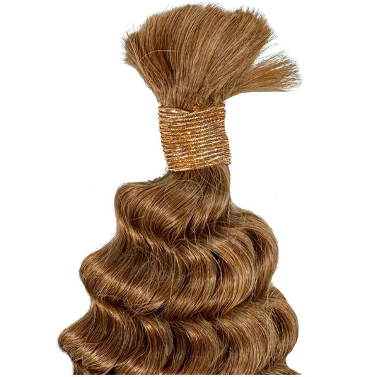 Auburn Deep Wave Bulk Human Hair Extensions