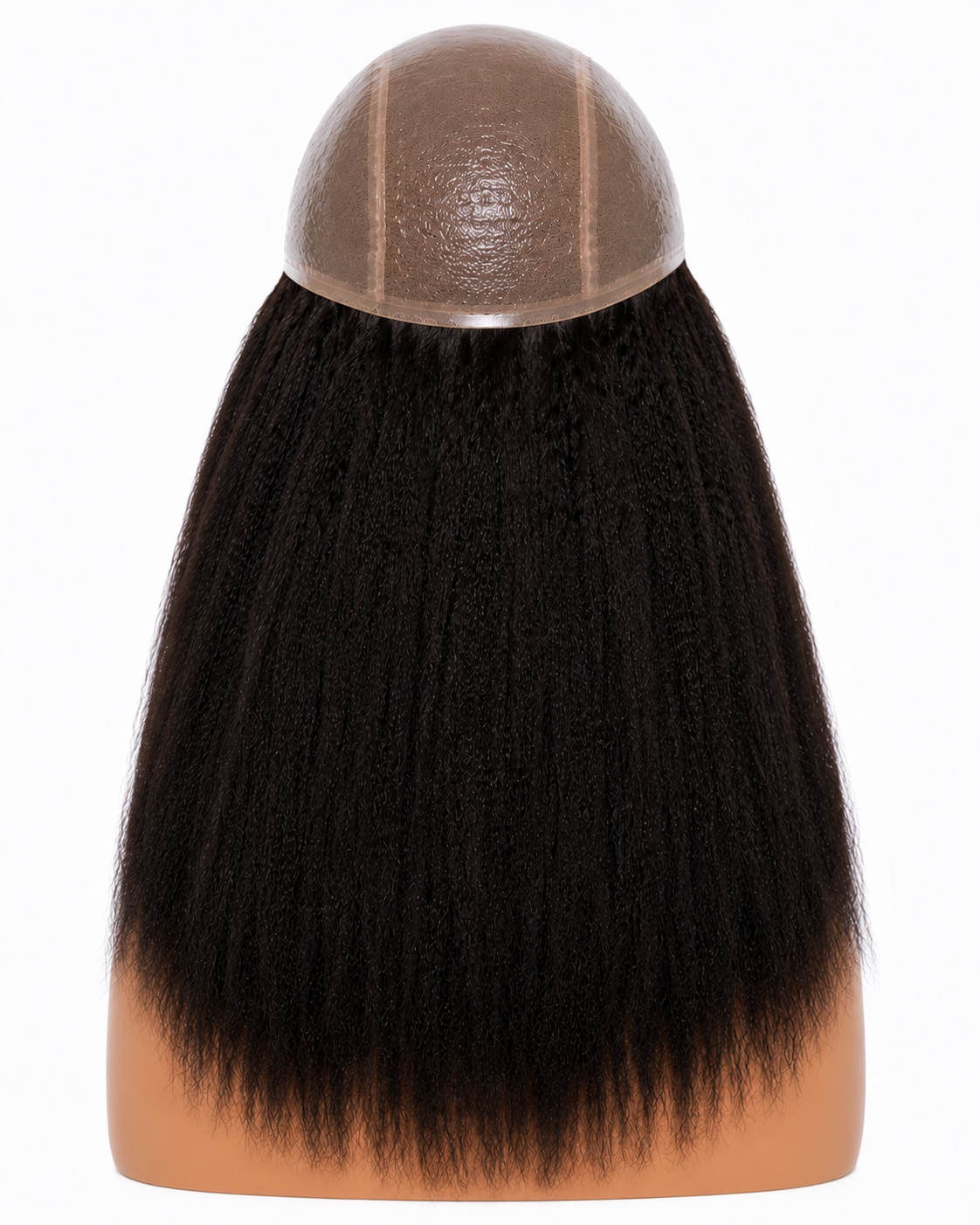 Kinky Straight Silicone Skin Medical Wig
