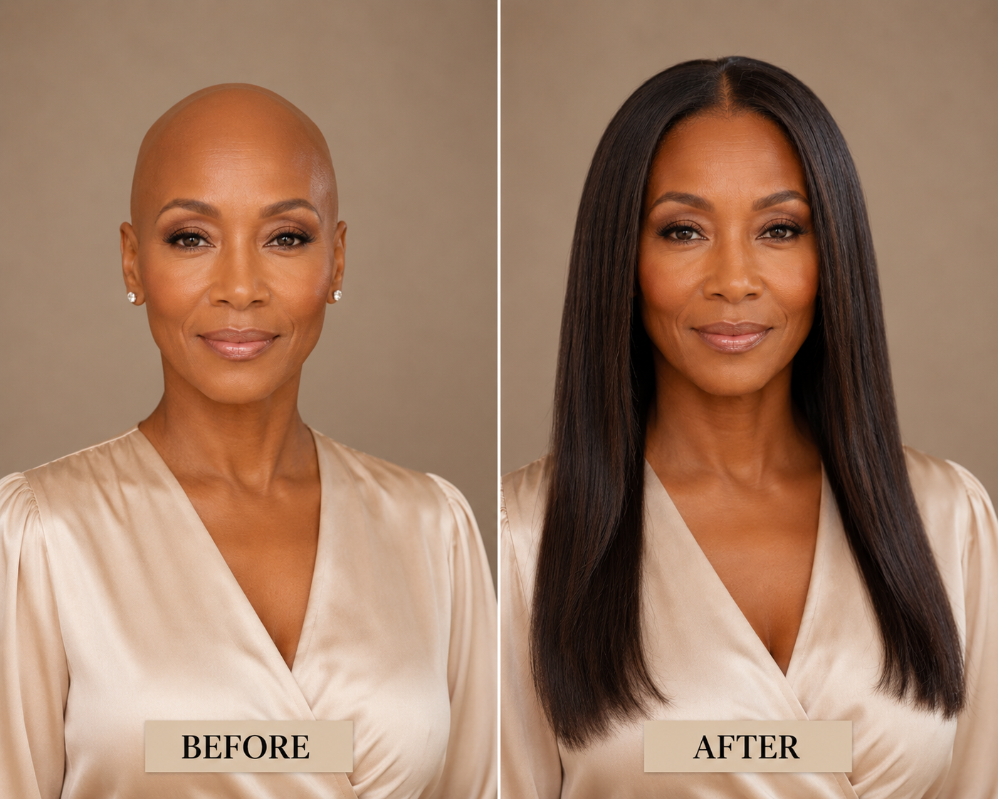 Straight Fine Mono Base Medical Wig