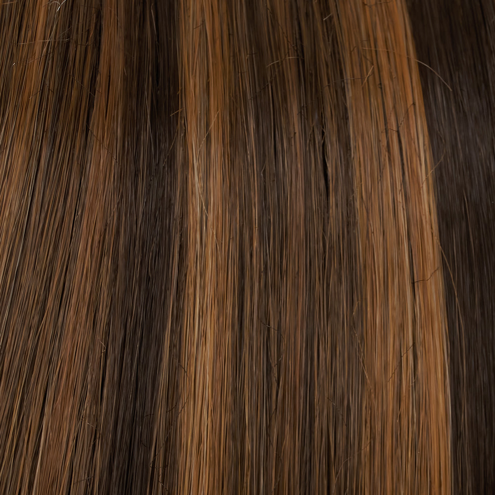 Close up of brown and blonde Hair Extension
