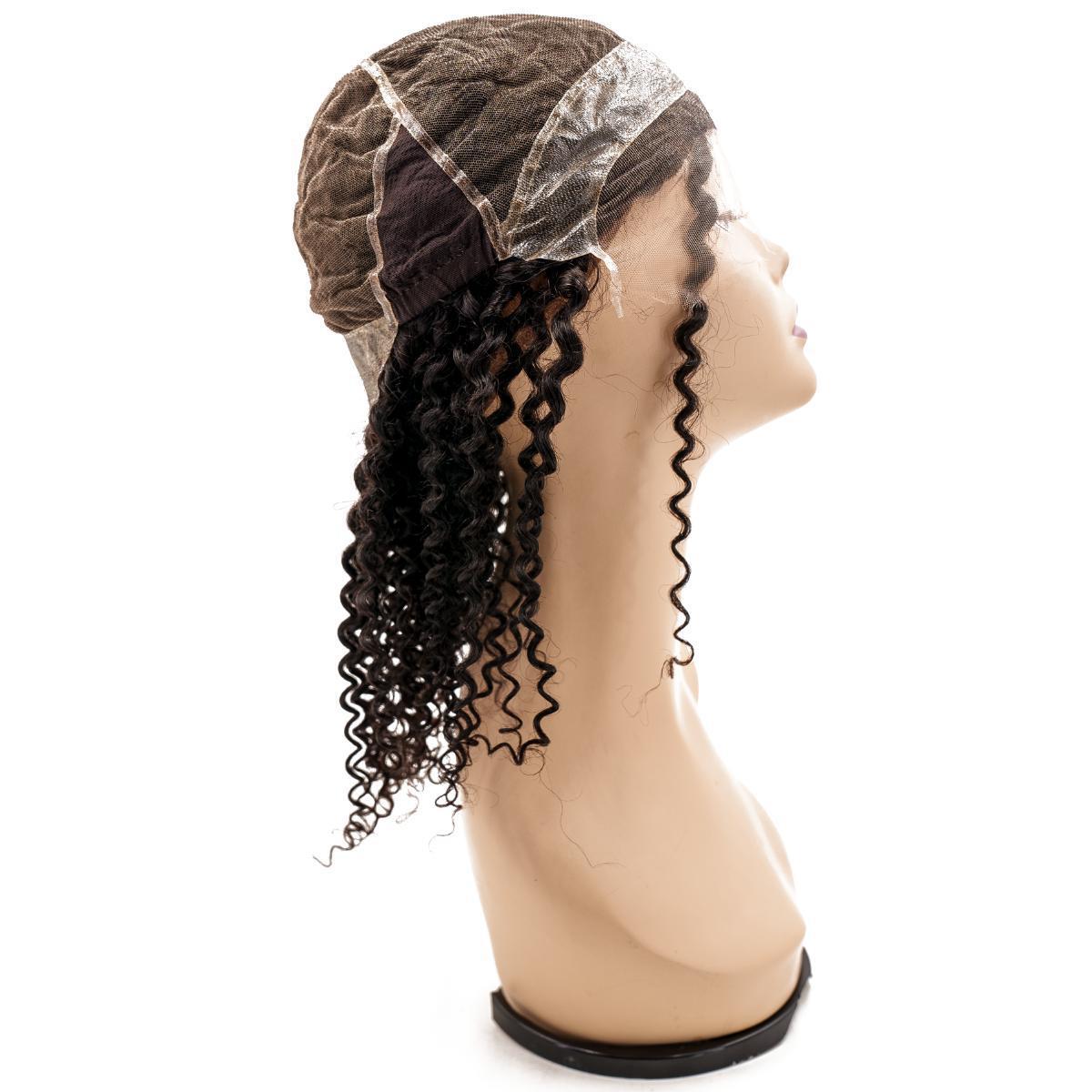 Curly Mono Lace Front PU Cranial Prosthetic Wig