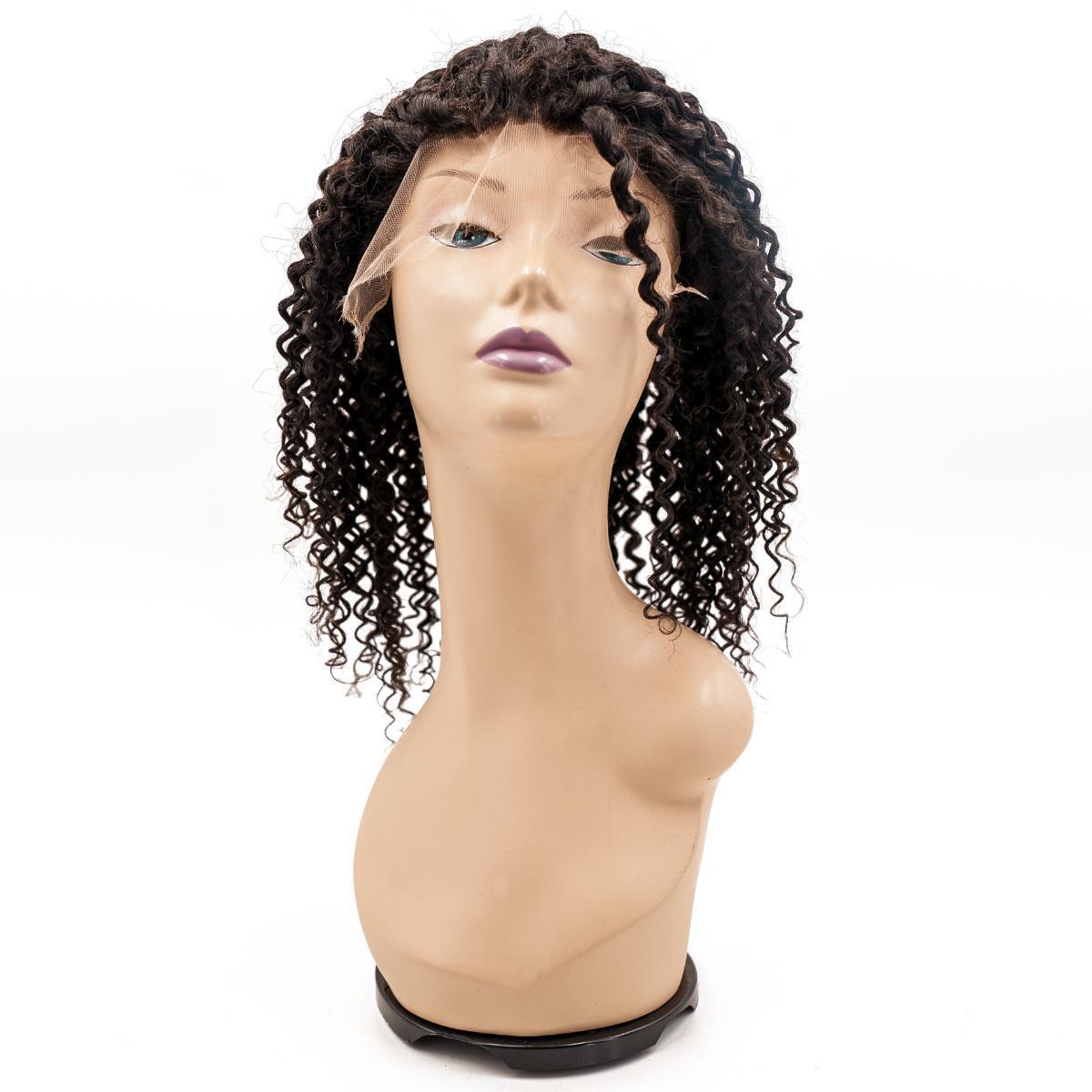 Curly Mono Lace Front PU Medical Wigs