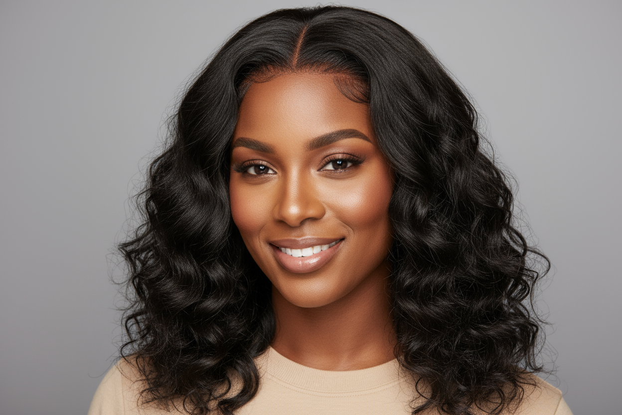 This looks good but her hair is too big and the lace on her wig should not be showing