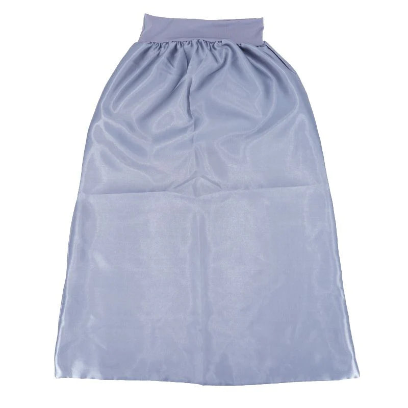 Charcoal gray long silk bonnet