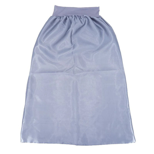 Charcoal gray long silk bonnet