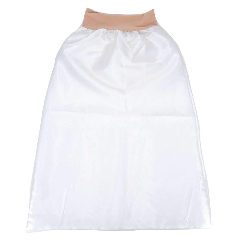 Creme long silk bonnet