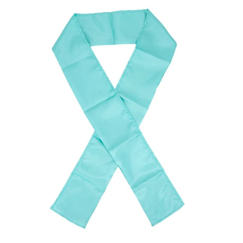Tiffany blue edge silk scarf