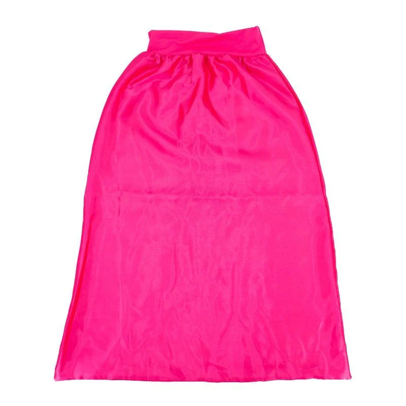 hot pink long silk bonnet