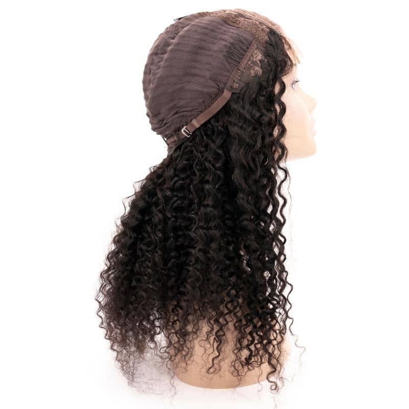 Kinky curly transparent closure wig